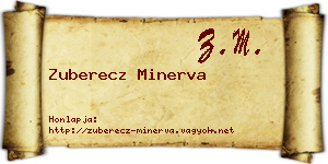 Zuberecz Minerva névjegykártya